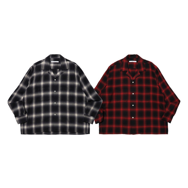 Ombre Check Shirts 詳細画像 Red 7
