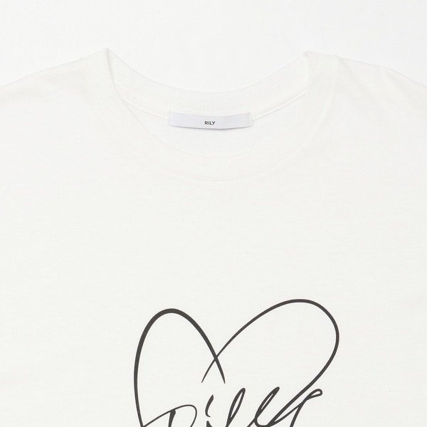 Heart Script Tee SS 詳細画像 White 2