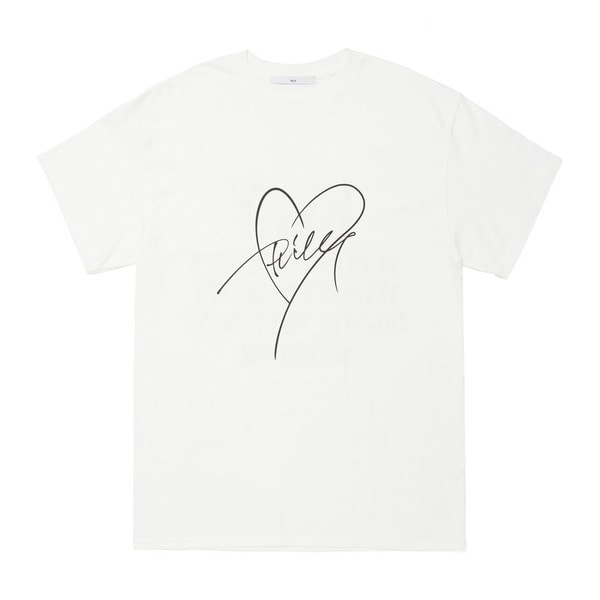 Heart Script Tee SS 詳細画像 White 1