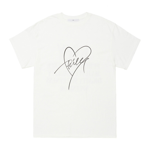 Heart Script Tee SS 詳細画像 White 1