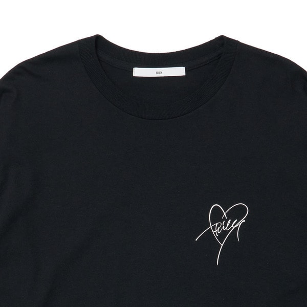 Heart Script Tee LS 詳細画像 Black 7