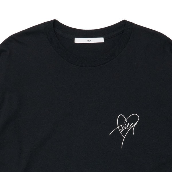 Heart Script Tee LS 詳細画像 Black 7