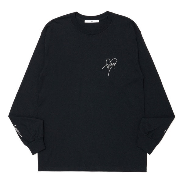 Heart Script Tee LS 詳細画像 Black 1