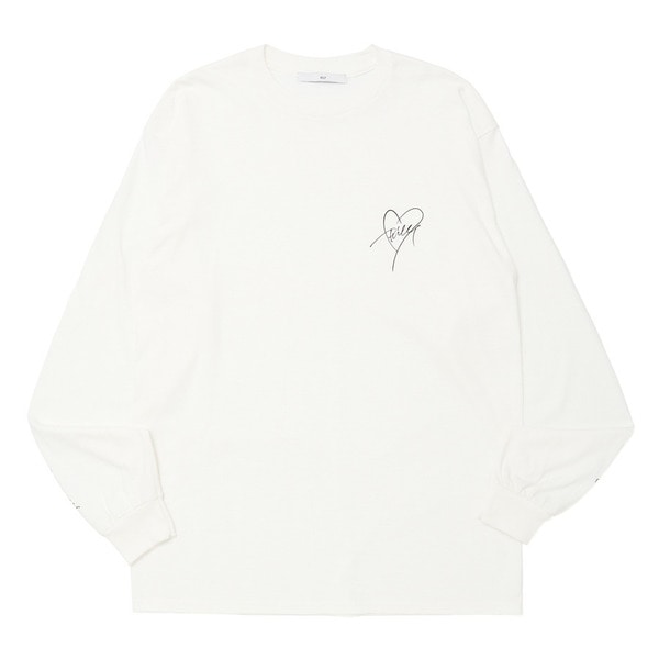 Heart Script Tee LS 詳細画像 White 1