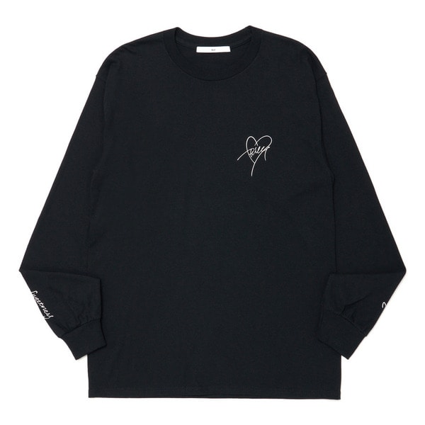 Heart Script Tee LS 詳細画像 Black 1