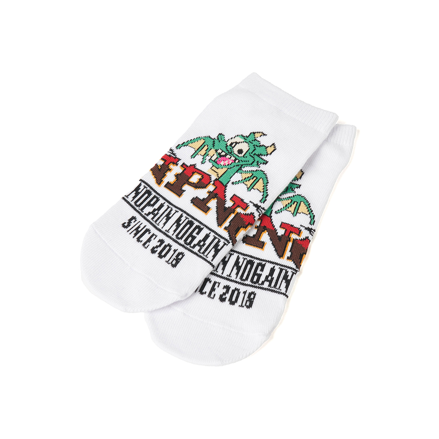 RYU LOGO SOCKS 詳細画像 White 1