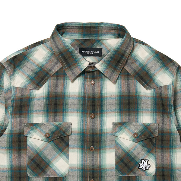 NPNG Check Shirt LS 詳細画像 Turquoise 3