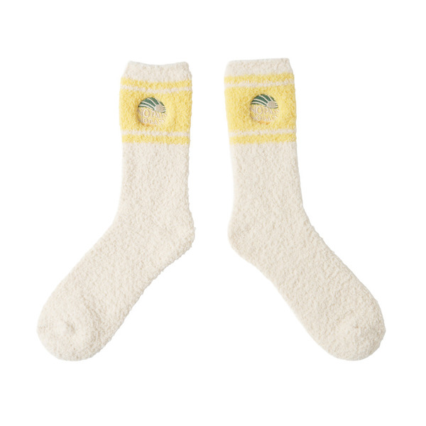 Surf Logo Fluffy Socks 詳細画像 Yellow 1