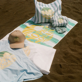 Surf logo Striped Bath Towel 詳細画像