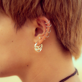 Circle Logo Earrings(SV) 詳細画像