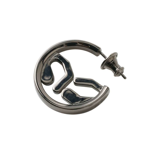 Circle Logo Earrings(BK) 詳細画像 Black 2