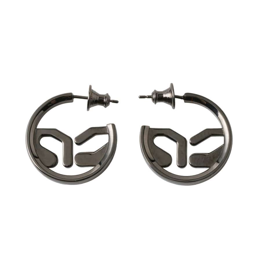 Circle Logo Earrings(BK) | ALAN SHIRAHAMA | VERTICAL GARAGE
