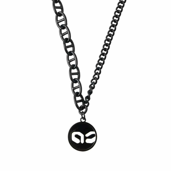 Circle Logo Necklace(BK) 詳細画像 Black 1