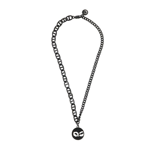Circle Logo Necklace(BK) 詳細画像 Black 1