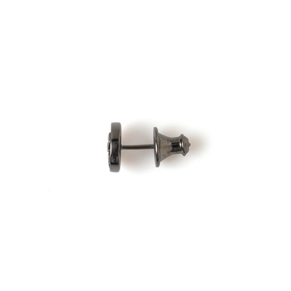 Circle Logo Stud earring(BK) 詳細画像 Black 2