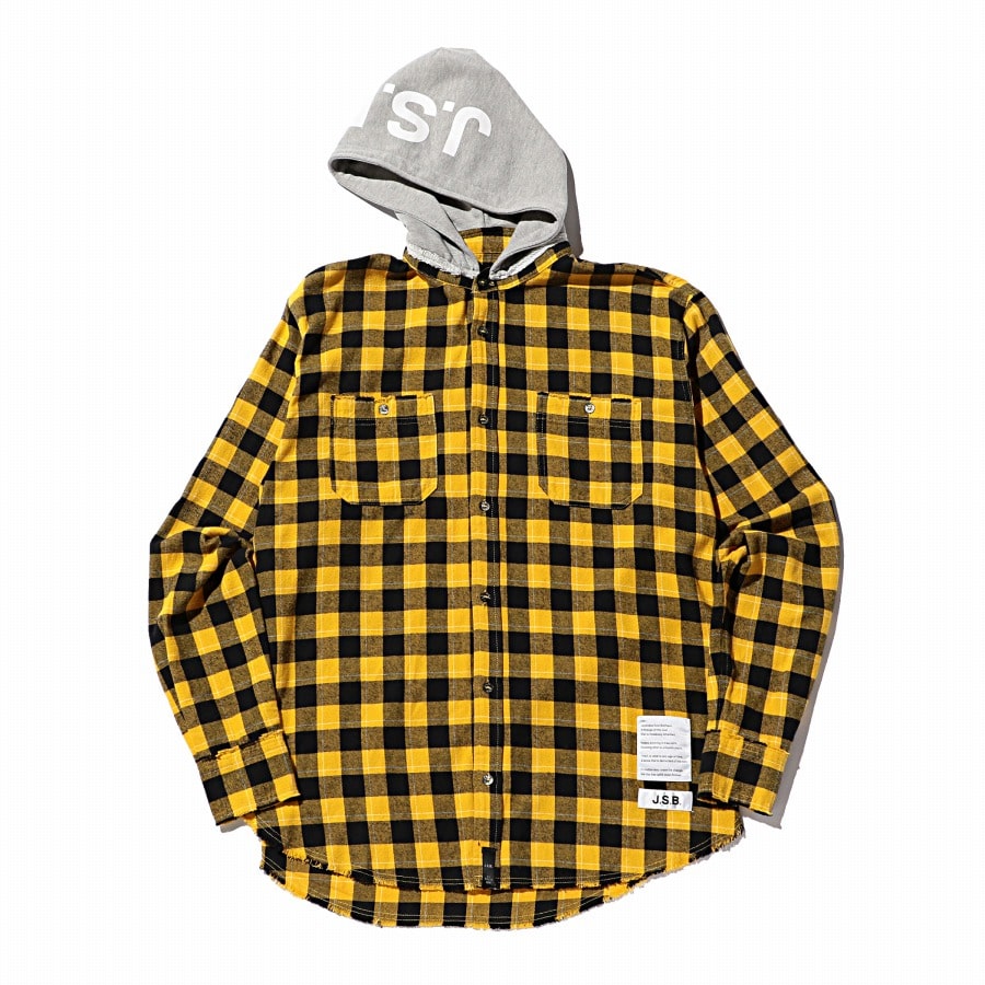 yellow plaid hoodie