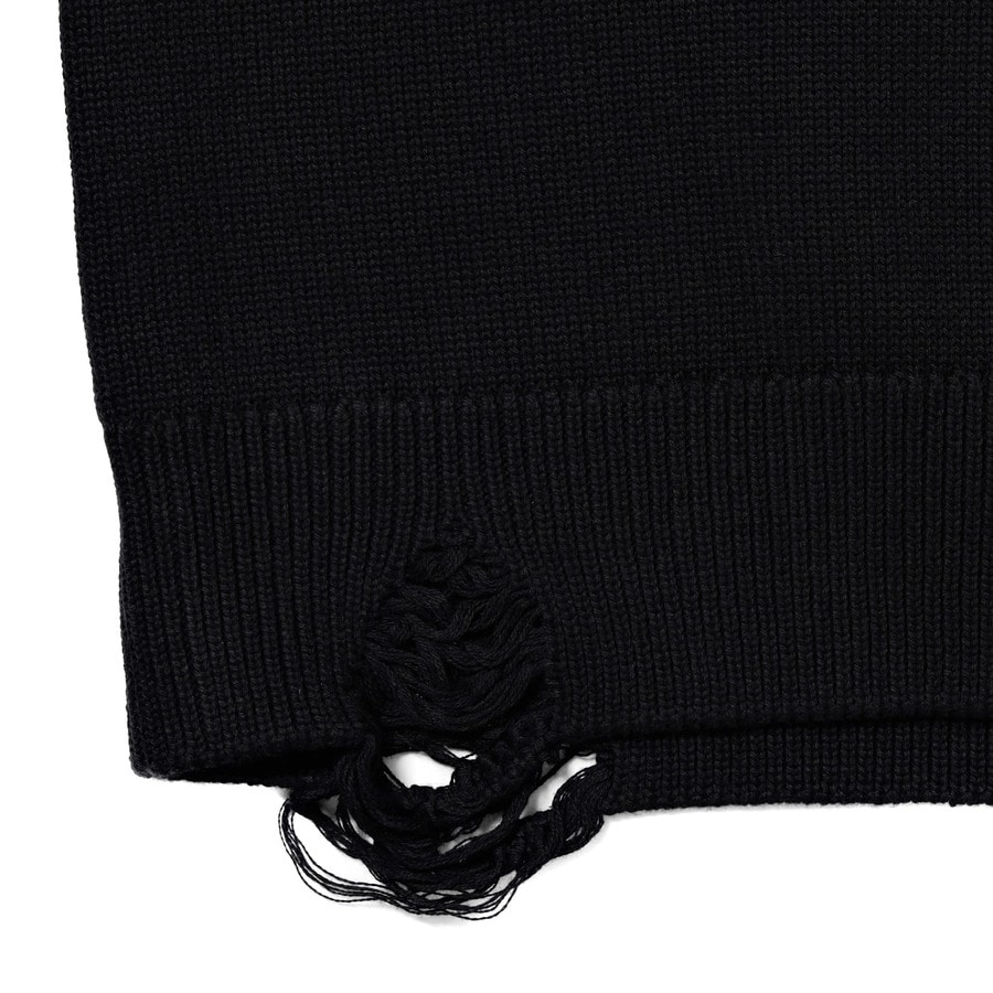 Oversized Grunge Knit 詳細画像 Black 6