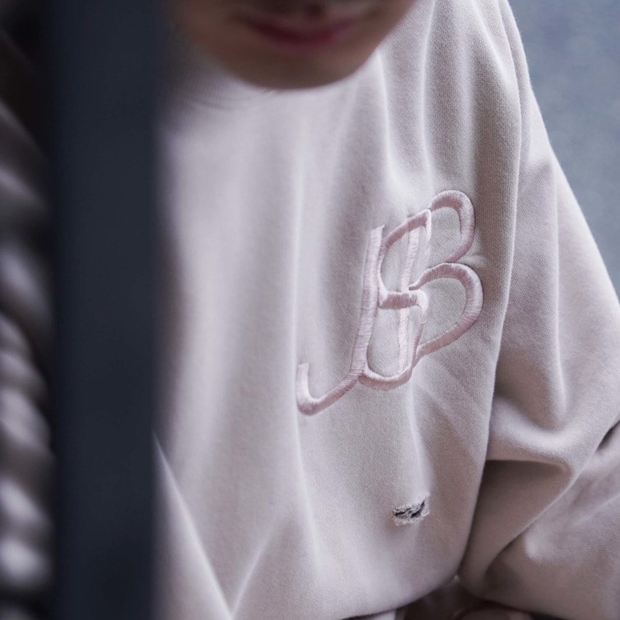 Logo EMB Grunge Sweat Shirt 詳細画像 Black 8
