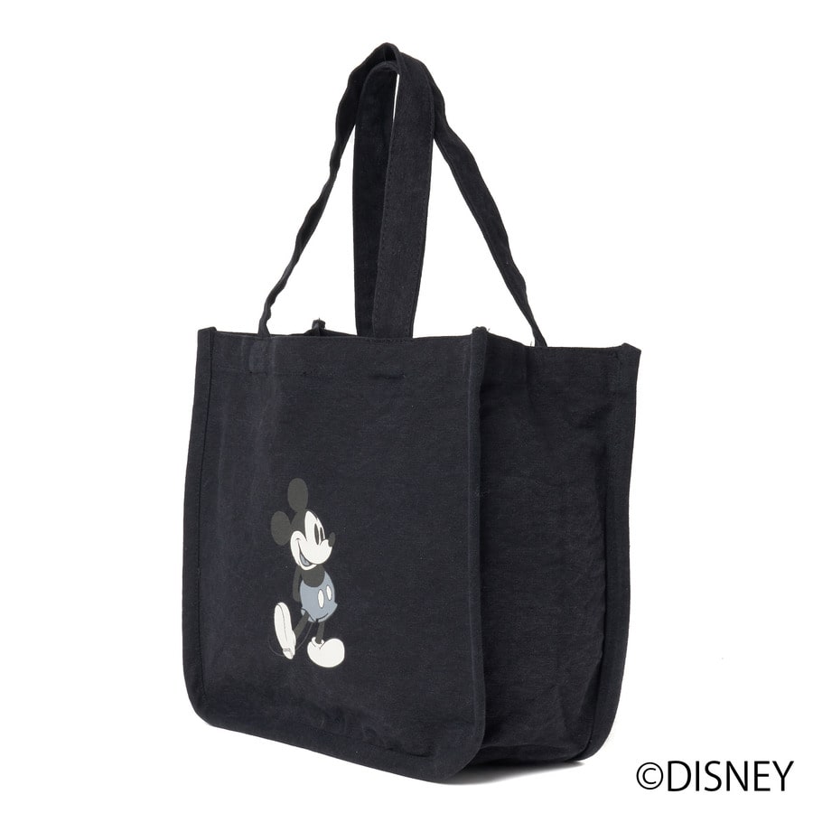 Mickey Mouse Wash Canvas Tote Bag 詳細画像 Black 3