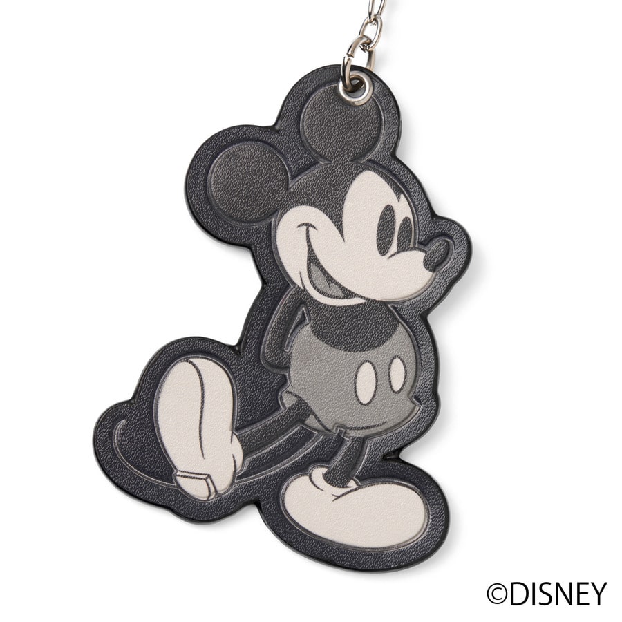 Mickey Mouse Leather Key ring 詳細画像 Black 2
