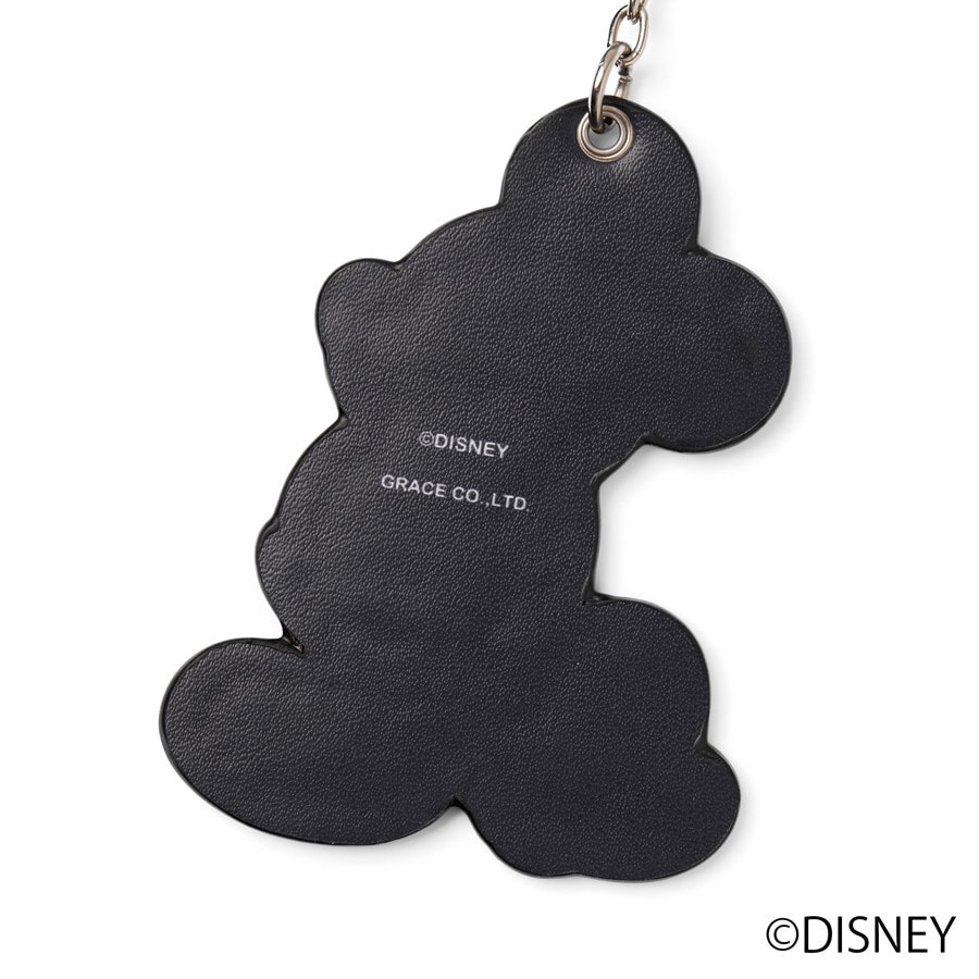 Mickey Mouse Leather Key ring 詳細画像 Black 3