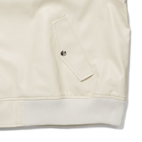 Oversized Vegan Leather MA-1 詳細画像
