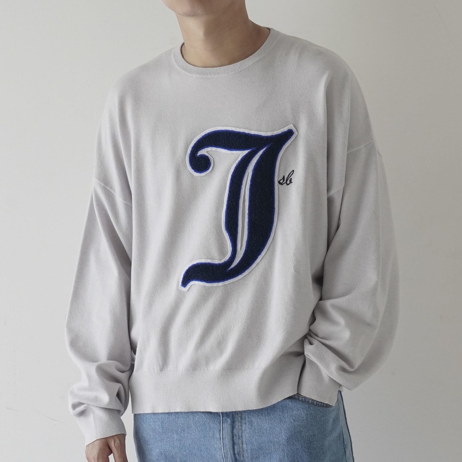 Over Sized LOGO Knit 詳細画像 Grey 9