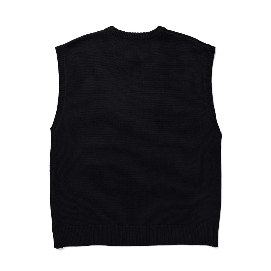 EMB Grunge Knit Vest 詳細画像 Black 1