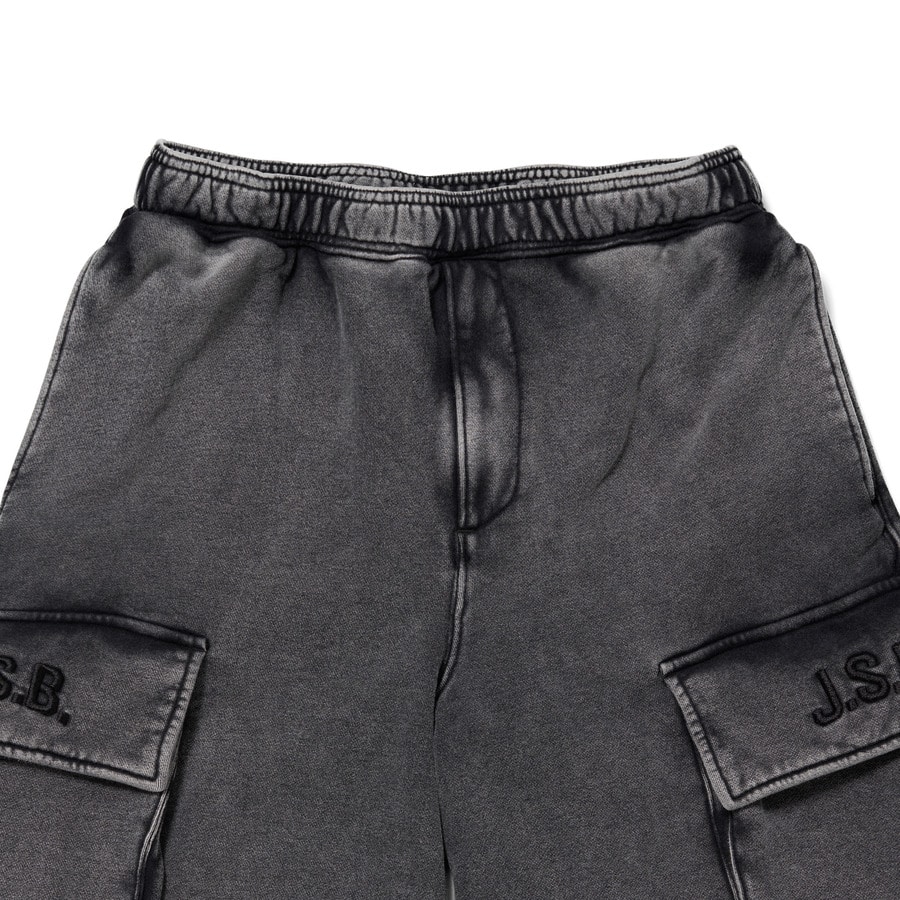 JSB Overdye Cargo Sweat Shorts 詳細画像 Black 2