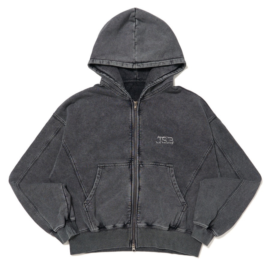 Switching Short Zip Hoodie 詳細画像 C.Grey 1