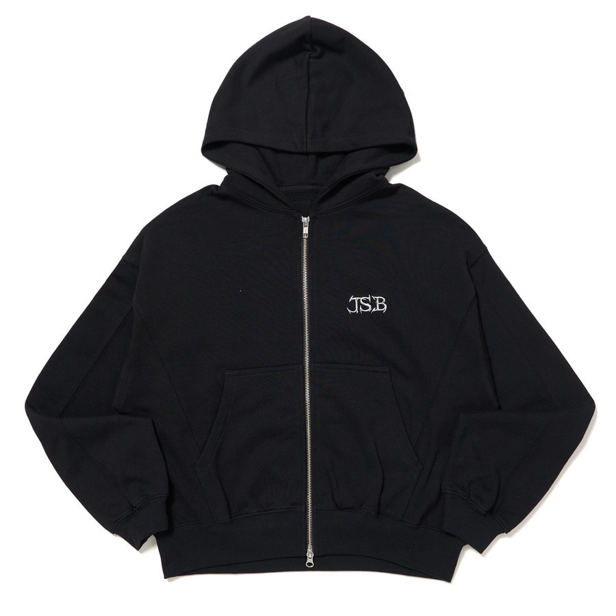 Switching Short Zip Hoodie 詳細画像 Black 1