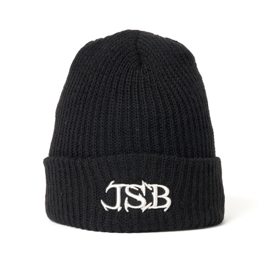 J.S.B. Silver Logo EMB Knit Cap 詳細画像 Black 1