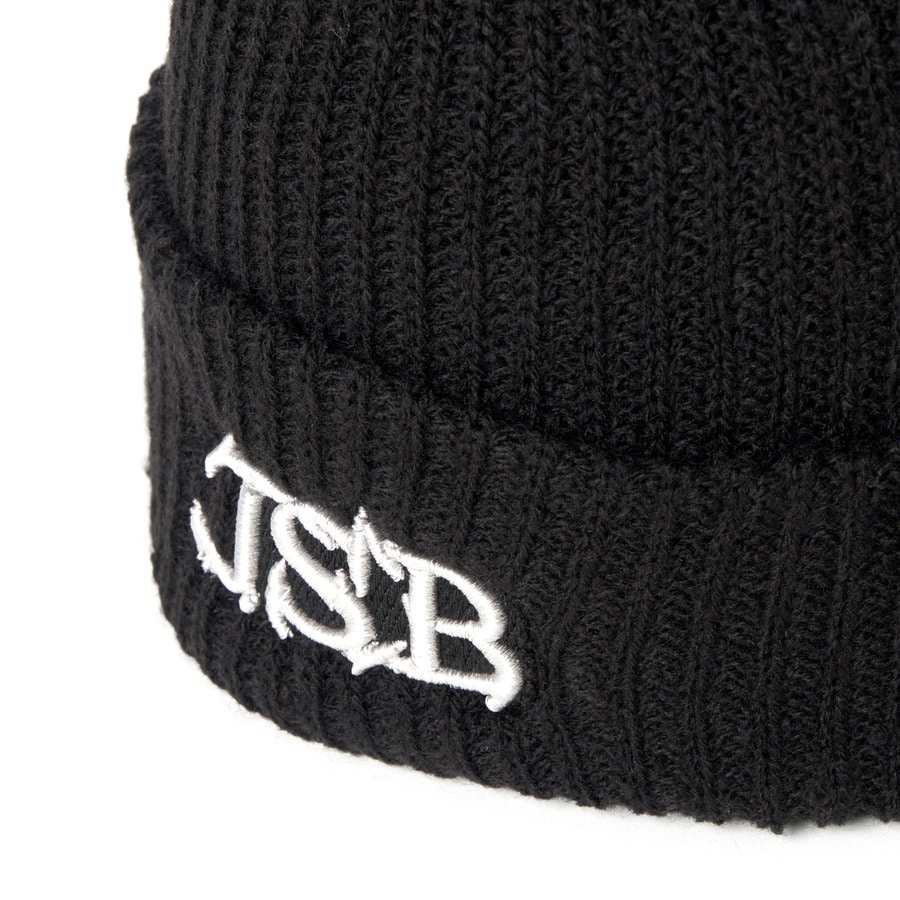 J.S.B. Silver Logo EMB Knit Cap 詳細画像 Black 2