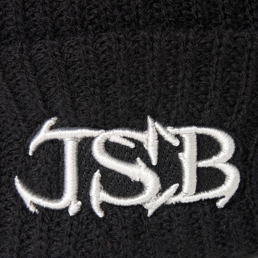 J.S.B. Silver Logo EMB Knit Cap 詳細画像 Black 4