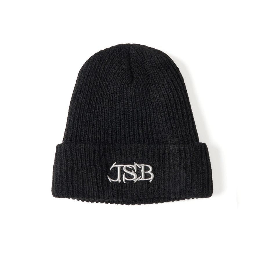 J.S.B. Silver Logo EMB Knit Cap 詳細画像 Black 1