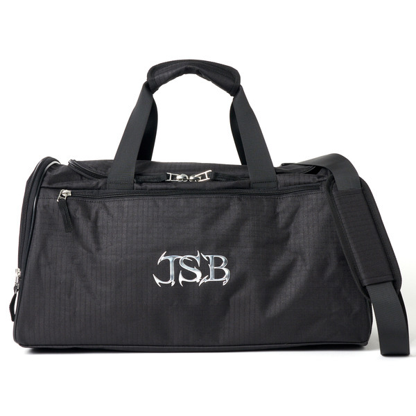 J.S.B. Silver Logo Gym Bag