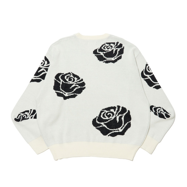 Rose Logo Knit Sweater 詳細画像 White 5