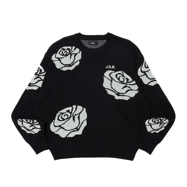 Rose Logo Knit Sweater 詳細画像 Black 1