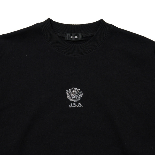 Rhinestone Logo Crewneck Sweat 詳細画像 Black 2