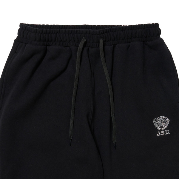 Rhinestone Logo Sweat Trousers 詳細画像 Black 2