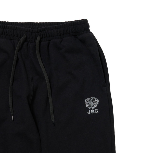 Rhinestone Logo Sweat Trousers 詳細画像 Black 3
