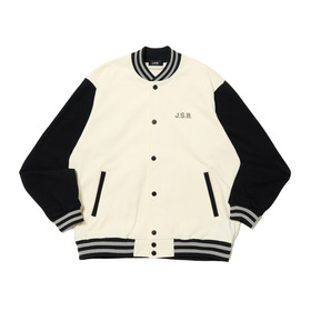 Rhinestone Logo Sweat Varsity Jacket
