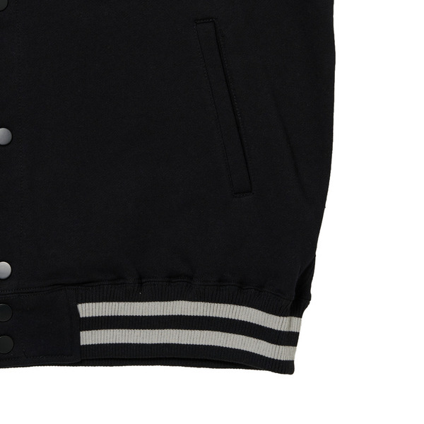 Rhinestone Logo Sweat Varsity Jacket 詳細画像 O.White 4
