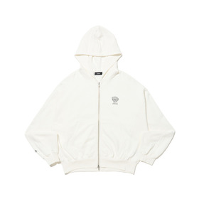 Rhinestone Logo Zip Hoodie