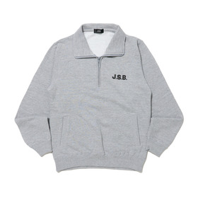 Rhinestone Logo Half Zip Sweat