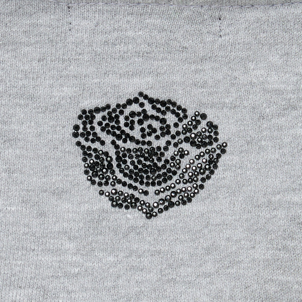 Rhinestone Logo Half Zip Sweat 詳細画像 Grey 10
