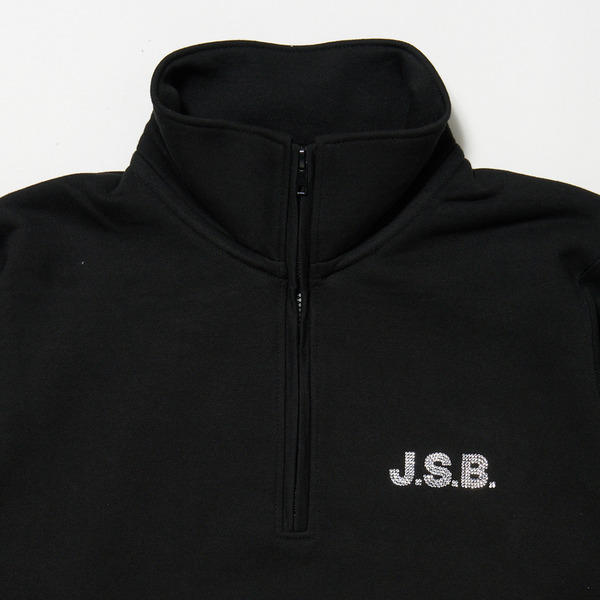 Rhinestone Logo Half Zip Sweat 詳細画像 Grey 2