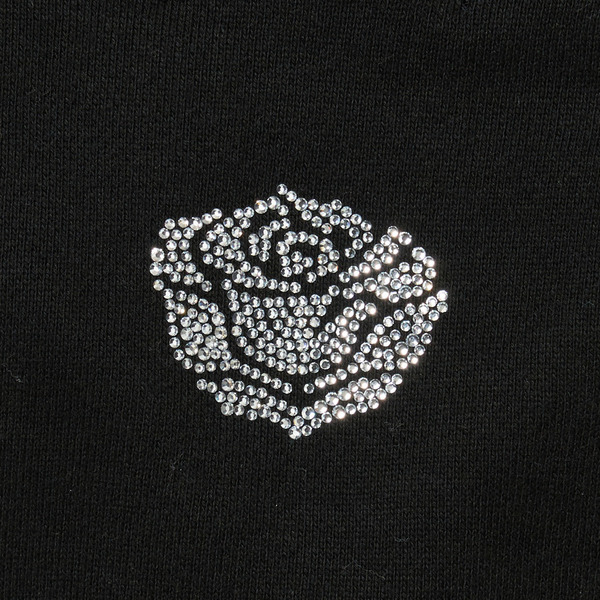 Rhinestone Logo Half Zip Sweat 詳細画像 Grey 5