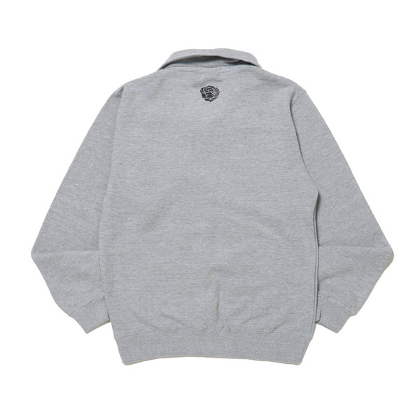 Rhinestone Logo Half Zip Sweat 詳細画像 Grey 6