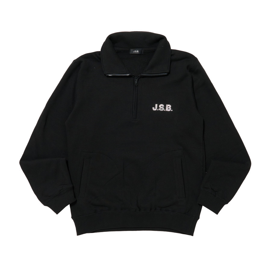 Rhinestone Logo Half Zip Sweat | J.S.B. | VERTICAL GARAGE OFFICIAL